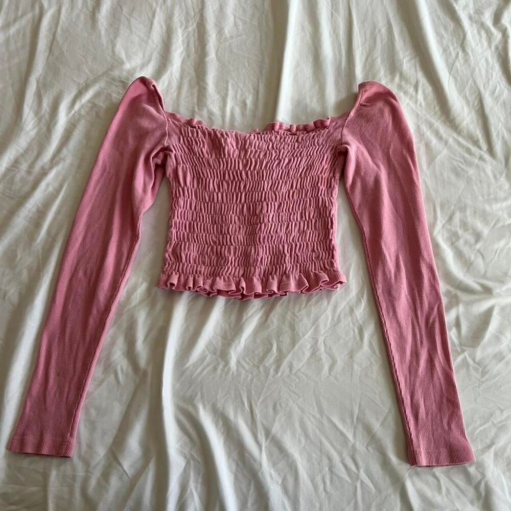 Lisa Says Gah “Gah!” Pink Smocked Puff Sleeve Top | Size S